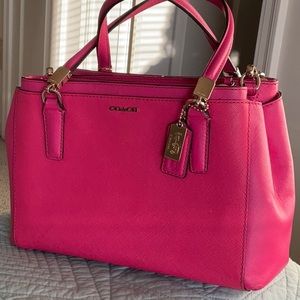 Coach handbag/purse.  Hot Pink/Fuchsia. Satchel style with Shoulder Strap.